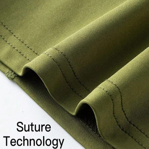 Camisas de compresión de gimnasio para hombres, Camiseta de algodón 100% de Color sólido de manga larga para jóvenes, ropa de entrenamiento ajustada de estilo informal ajustada - Product Image 4