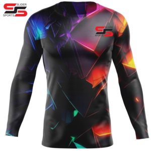 Créez votre propre rashguard personnalisé, impression par sublimation, haut de compression à manches longues, séchage rapide, respirant, unisexe - Product Image 3