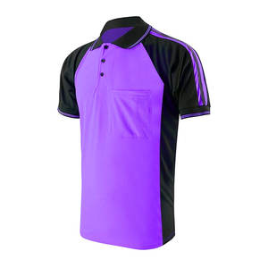 Polo de alta visibilidad de poliéster transpirable Polo de seguridad de malla de refrigeración de manga larga y corta con función térmica y bolsillo - Product Image 1