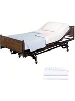 Ensemble de draps de lit médicaux en polyester 100% de qualité institutionnelle |   Literie d'hôpital robuste |   Anti-bactérien pour maison de retraite, uni et solide