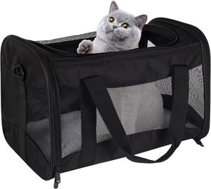 Bolsa de Transporte para Gatos con Almohadilla de Felpa Extraíble, Aprobada por Aerolíneas, Jaula de Transporte Transpirable para Mascotas, para Gatos y Perros Pequeños y Medianos - Product Image 6