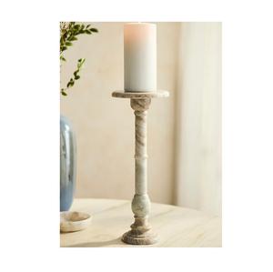 Elegante portavelas de mármol hecho a mano para decoración del hogar, centro de mesa de comedor y elegantes detalles interiores modernos - Product Image 1