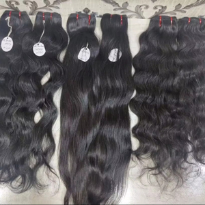 Paquetes de trama de máquina de cabello humano indio crudo 100 por ciento - Product Image 1