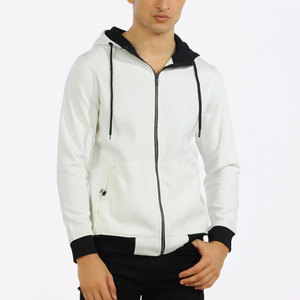 À la mode à capuche col hommes fermeture éclair à capuche à vendre 100% coton fait fermeture éclair à capuche pour hommes - Product Image 1