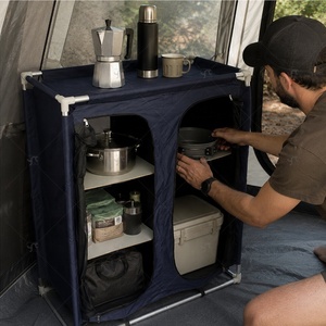 Armoire pliante portable <span class=keywords><strong>de</strong></span> <span class=keywords><strong>camping</strong></span> en plein air avec 6 compartiments, designs d'armoires <span class=keywords><strong>de</strong></span> <span class=keywords><strong>cuisine</strong></span> <span class=keywords><strong>de</strong></span> <span class=keywords><strong>camping</strong></span> BBQ - Product Image 5