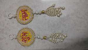 Bienvenida prosperidad Gota Patti Shubh Labh colgantes de puerta para Diwali tradicional indio decoración del hogar colgante de pared envío gratis - Product Image 4