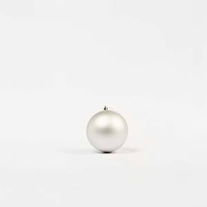 Silver Plastic Classic Hanging Christmas Baubles 3pcs 12cm <b>Ball</b> & Tree Ornaments - Product Image 2