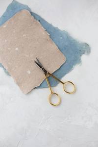 Tijeras italianas de silueta chapadas en oro de 24K, tijeras artesanales de acero inoxidable de alta calidad, tijeras de bordado de Color personalizado - Product Image 5