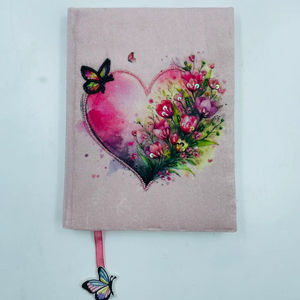 YASHVI EXPORTS Journal en tissu de velours fait main de luxe avec perles brodées à la main, couleurs et logo personnalisés - Formats A5/A6 pour agenda scolaire et cadeaux - Product Image 1