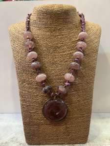 Collier de perles de verre de style bohème fait à la main mode indienne bijoux d'anniversaire unisexe NK-51024L - Product Image 2