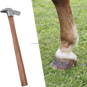 เครื่องมือช่างเกือกม้า ค้อนตีเกือกม้าที่ดีที่สุด 12 ออนซ์ ค้อนตีกีบ (12.5 นิ้ว) สำหรับฟาร์มปศุสัตว์ ผ่าตัด สัตวแพทย์ ทำจากสแตนเลส - Product Image 3