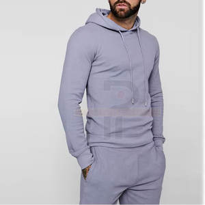 Alta calidad transpirable invierno algodón Jogging gimnasio chándal corto 2 piezas conjunto recién llegado personalizado al por mayor hombres Sudadera con capucha Casual - Product Image 3