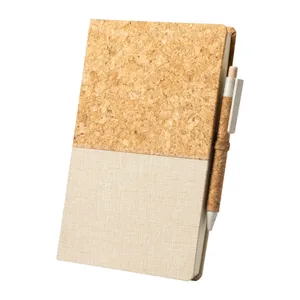 Quaderno Promozionale Sostenibile Gennar Realizzato in Sughero e Cotone per Merchandising - Product Image 1