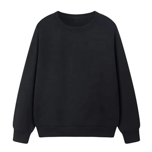 Sudadera con capucha de lona negra ligera y resistente, 100% algodón, diseño sólido, transpirable, ecológica, con logotipo personalizado bordado. - Product Image 1