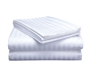 Platinum Premium 100% Cotton <b>Bedsheet</b> 400 TC Striped Disposable Inflatable and Folded for Hotels with Therapeutic Feature - Product Image 1