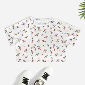 Top corto de cuello redondo 2025 para mujer, Top de punto sólido a la moda de manga corta, camisa informal de franela para pantalones cortos transpirables de otoño - Product Image 4