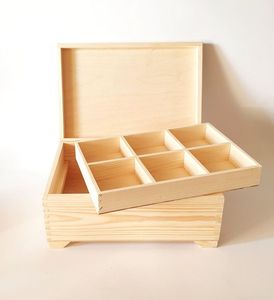 ORNEMENTES DE CHAMBRE DESGIN SUPÉRIEUR AVEC BOIS POLI Boîte cadeau d'organisation Boîte à bijoux Boîte à cosmétiques pour la décoration de Noël - Product Image 1