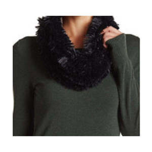 Sciarpa Infinity in Ecopelliccia Nera da Donna Steve Madden, Taglia Regolare per Ragazze - Product Image 3