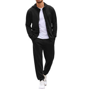 Custom Men's Tracksuit Black <b>Top</b> <b>And</b> <b>Trouser</b> Tracksuit for Cycling & Running Breathable OEM Serviced - Product Image 5