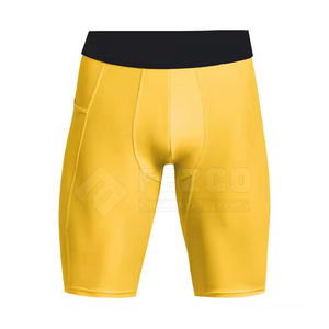 กางเกงขาสั้นรัดกล้ามเนื้อสำหรับเล่นกีฬาในยิมเอวยางยืดแบบลำลองสไตล์เรียบง่ายทำจากปากีสถาน - Product Image 1