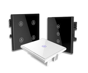 Application Tuya prise en charge du panneau de commutation tactile intelligent Wifi activé marche/arrêt à trois lumières IR télécommande verre de cristal appareils ménagers intelligents - Product Image 6