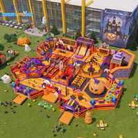 Maison hantée personnalisable fabricant de parc à thème gonflable de carnaval d'halloween stimulent le terrain de jeu gonflable de parc d'attractions