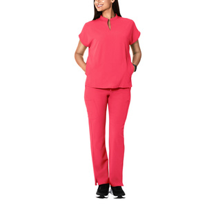 ชุดยูนิฟอร์มพยาบาลแบบขายส่ง รับทำโลโก้ตามสั่ง ชุดสครับสำหรับผู้หญิง ตรวจหาเข็มได้ ผลิตจากผ้าสแปนเด็กซ์/โพลีเอสเตอร์สำหรับงานผ่าตัด - Product Image 6