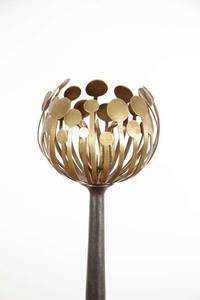 Candelabro Alto de Metal para Piso, Candelabro Decorativo de Lujo, Color Natural, Candelabros Hechos a Mano, Faroles y Velas - Product Image 3