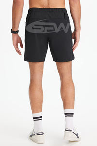 Pantalones cortos de gimnasio simples para hombre, estilo extraíble con cintura elástica y costuras planas, forro transpirable y bolsillos laterales para mayor comodidad durante - Product Image 6