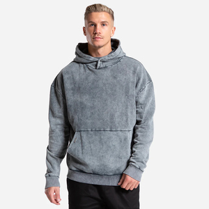 Algodón ligero hecho de gran tamaño abajo hombro sudaderas con capucha Venta caliente de gran tamaño abajo hombro sudaderas con capucha - Product Image 1