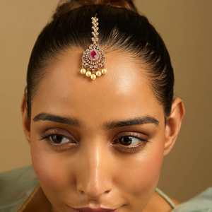 Parure de bijoux de mariée en alliage de zinc plaqué or avec pampilles de 7 longueurs et zircon, idéale pour les occasions de mariage - Product Image 1