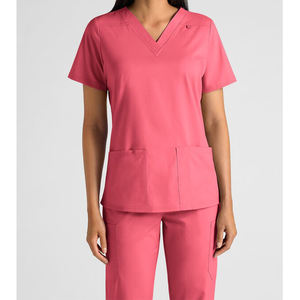 Conjunto de Jogger con cuello en V para mujer, uniformes médicos de enfermera con múltiples bolsillos y pantalón Cargo para hospitales - Product Image 6