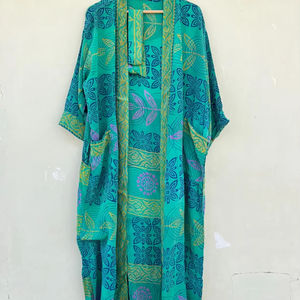 Kimono de seda indio hermoso hecho a mano Kimono de maternidad para verano y primavera - Product Image 1