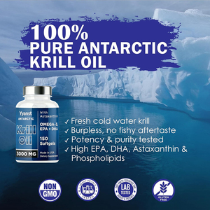 Gélules d'huile de krill de haute qualité, marque privée, pour soutenir la santé immunitaire, de la peau, des yeux, du cerveau, des articulations, des os et des ongles. - Product Image 2