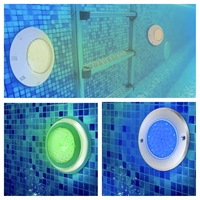 Acero inoxidable 316 IP68 resistente al agua 15mm de espesor blanco cálido LED Luz de piscina para uso en paisaje refinado nuevo