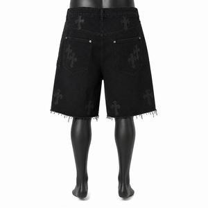 Shorts de Mezclilla Baggy de Alta Calidad para Hombre, Shorts de Mezclilla Oscuros con Bolsillos para Hombre - Product Image 2