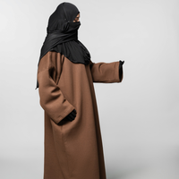 Abaya décontractée moderne en polaire pour femme – Tailles et couleurs personnalisables – Modeste, islamique, pour mariage, automne, antistatique, longueur ras du sol, manches longues