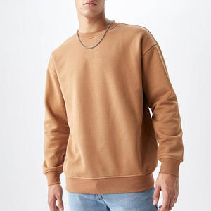 เสื้อสเวตเชิ้ตผู้ชายคุณภาพสูง 430 แกรม ผ้าฝ้าย 100% ทรงหลวม ปักลาย คอกลม ผ้าฟลีซ ทรงโอเวอร์ไซส์ สีพื้น ล้างสีแบบสโตนวอช สำหรับฤดูใบไม้ร่วง - Product Image 4