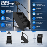 Moniteur de fréquence cardiaque à écran LED BN Source Factory en stock, simulateur d'escalade robuste pour salle de sport et studio cardio