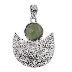 Collier pendentif en argent 925 pour femme avec pierre de lune, plaqué rhodium, chaîne en or 18 carats, cadeau de bijoux avec diamant en or blanc et perle - Product Image 3