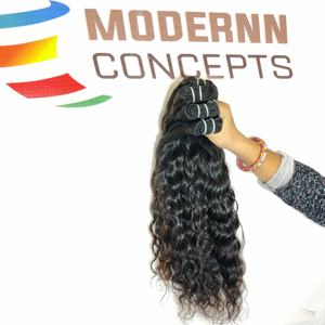 Extensions de cheveux vierges indiennes naturelles non traitées en gros, cheveux de temple Remy, cuticules alignées, vague profonde lâche, super boucle, trame - Product Image 3