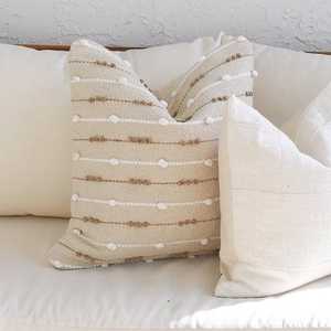 Beige gris multicolor tejido a mano algodón bucle decorativo funda de cojín 18x18 20x20 tussle Boho textura hogar Hotel personalizable - Product Image 2