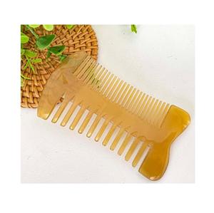 Peigne en corne naturelle, outil artisanal durable et écologique, finition lisse et polie, fabriqué en corne, parfait pour le soin des cheveux et de la barbe - Product Image 1