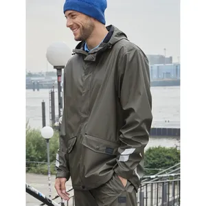 Custom Merchandising Worker Rain-<b>Jacket</b> Premium Quality Raincoats - Product Image 1