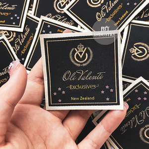 High Quality Custom Branded Logo Luxury Cloth Fabric Woven <strong>Clothes</strong> <strong>Label</strong> Tag <strong>Maker</strong> - Product Image 2