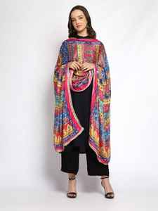 Écharpe et châle ethniques traditionnels Dupatta multicolores Broderie à la main pour femmes BY AA IMPEX - Product Image 3