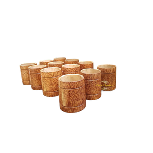 Rustic Style Coconut Wood Cup Natural <b>Drinkware</b> for Dining and Decoration - Product Image 3