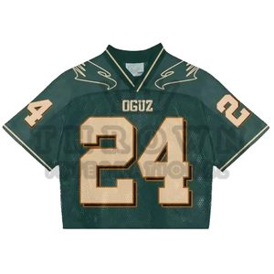 Retro Graphics Sports Football Jersey Personnalisé Surdimensionné 450gsm Streetwear Hommes Football T-shirts Boxy Sublimation Américain - Product Image 3