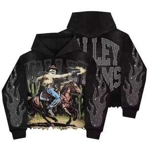 Sudadera con Capucha 100% Algodón, Personalizada con Pedrería, Impresión DTG, Cierre Completo, Dobladillo sin Rematar, Felpa Francesa con Patrón Sólido, Cremallera, Impresión Serigráfica - Product Image 1