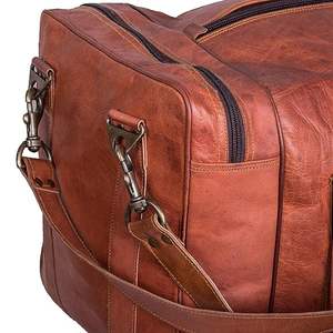 Bolsa de viaje de lona de tamaño de cabina de cuero Premium unisex, bolso de mano de alta calidad, estilo deportivo, moda de lujo, para zapatos, precio al por mayor - Product Image 5
